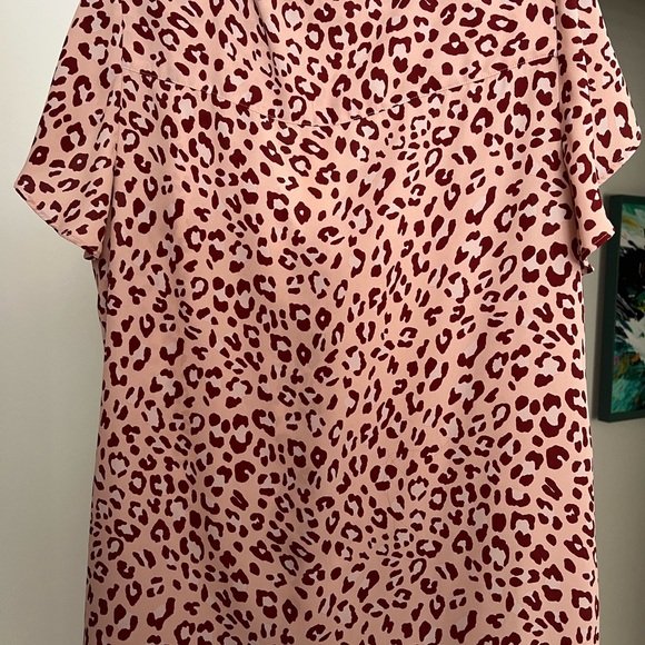 Addition Elle Leopard Print Ruffle Sleeve Blouse - Picture 4 of 5